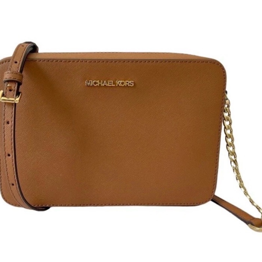 Michael Kors EW Crossbody bag Luggage Jet Set Large Saffiano Leather - Picture 5 of 11